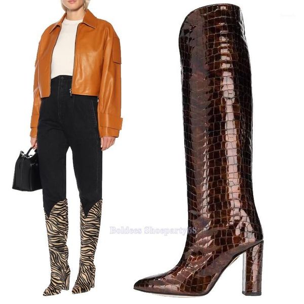 boots snakeskin printed knee v designer stiletto heeled female pointed toe slip on long boots1, Black
boots snakeskin printed knee v designer stiletto heeled female pointed toe slip on long boots1, Black