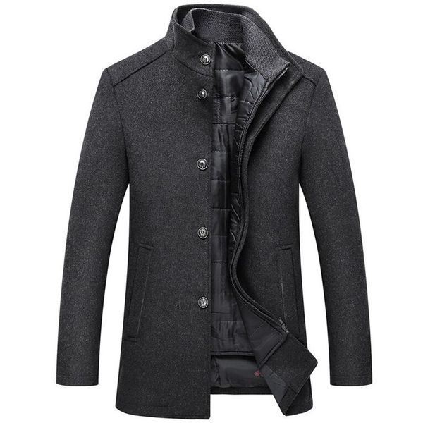 thick coat men winter outwear single breasted wool coats with adjustable vest overcoat mens windproof stand collar warm parka c1201, Black;brown
thick coat men winter outwear single breasted wool coats with adjustable vest overcoat mens windproof stand collar warm parka c1201, Black;brown