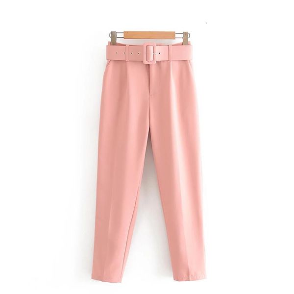 new womens yellow suit pant trousers with belt high waist solid office lady pants female zora purple pants streetwear pink pants, Black;white
new womens yellow suit pant trousers with belt high waist solid office lady pants female zora purple pants streetwear pink pants, Black;white