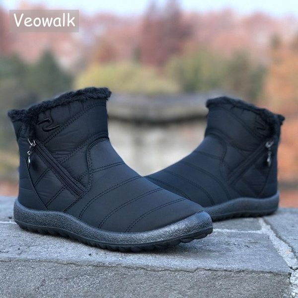 veowalk winter women warm cotton flock short ankle boots non-slip waterproof ladies casual old beijing snow booties light shoes1, Black
veowalk winter women warm cotton flock short ankle boots non-slip waterproof ladies casual old beijing snow booties light shoes1, Black