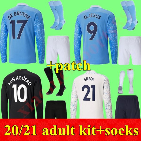 men 20 21 man long sleeve sterling de bruyne kun aguero soccer jersey city home away 3rd 2020 2021 football shirt kits uniform, Black
men 20 21 man long sleeve sterling de bruyne kun aguero soccer jersey city home away 3rd 2020 2021 football shirt kits uniform, Black
