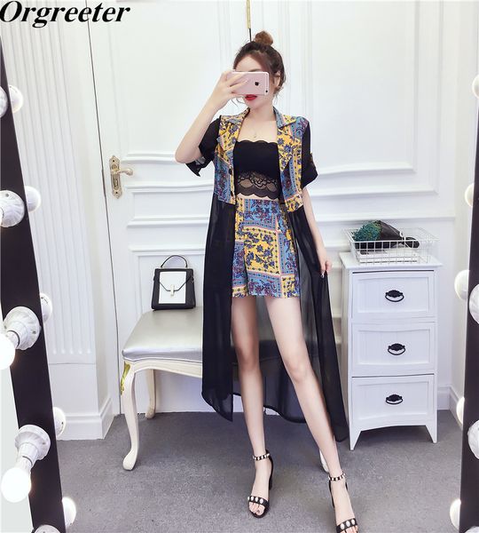 summer new retro design 3 piece set women chiffon patchwork long coat + tube high waist printted shorts suits outfits t200702, White
summer new retro design 3 piece set women chiffon patchwork long coat + tube high waist printted shorts suits outfits t200702, White