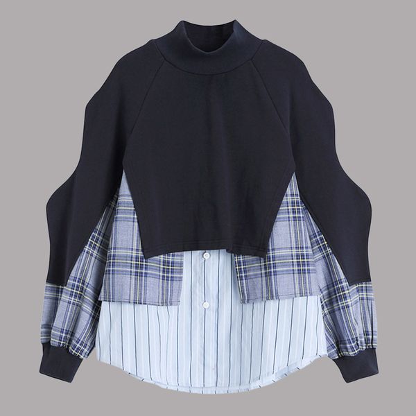 2021 korean version coat autumn winter new fashion loose stitching cashmere keep warm turtleneck mgq6, Black
2021 korean version coat autumn winter new fashion loose stitching cashmere keep warm turtleneck mgq6, Black