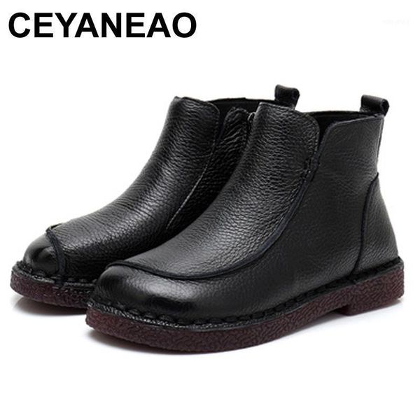 ceyaneao winter warm fashionable women's shoes handmade; ankle boots made of genuine leather; vintage women's shoes; round toe1, Black
ceyaneao winter warm fashionable women's shoes handmade; ankle boots made of genuine leather; vintage women's shoes; round toe1, Black