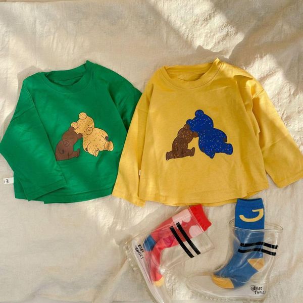 2021 spring new kids boys t shirt cute cartoon bear print long sleeve baby girls t-shirts o-neck cotton children's t-shirt y0121, Blue
2021 spring new kids boys t shirt cute cartoon bear print long sleeve baby girls t-shirts o-neck cotton children's t-shirt y0121, Blue