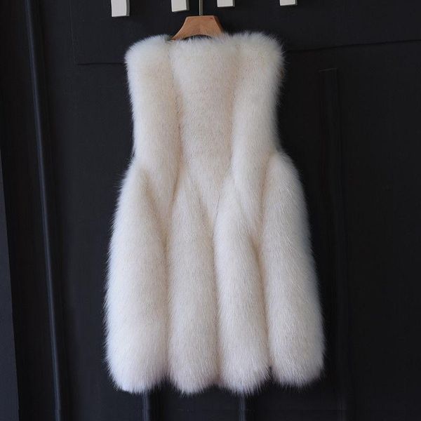 women's fur & faux 2021 vest women winter fashion medium long artifical vests woman warm fake coats female ladies y43, Black
women's fur & faux 2021 vest women winter fashion medium long artifical vests woman warm fake coats female ladies y43, Black