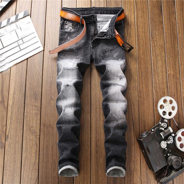 jeans men fashion personality ripped slim fit zipper stretch denim trousers skinny jeans distressed erkek kot pantolon new, Blue
jeans men fashion personality ripped slim fit zipper stretch denim trousers skinny jeans distressed erkek kot pantolon new, Blue