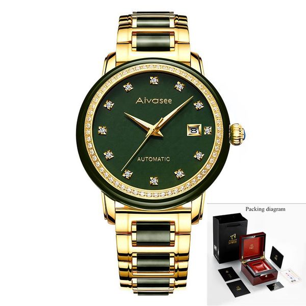 wristwatches clock couple watch automatic mechanical 100% natural jade men watches creative retro classic women, Slivery;brown
wristwatches clock couple watch automatic mechanical 100% natural jade men watches creative retro classic women, Slivery;brown