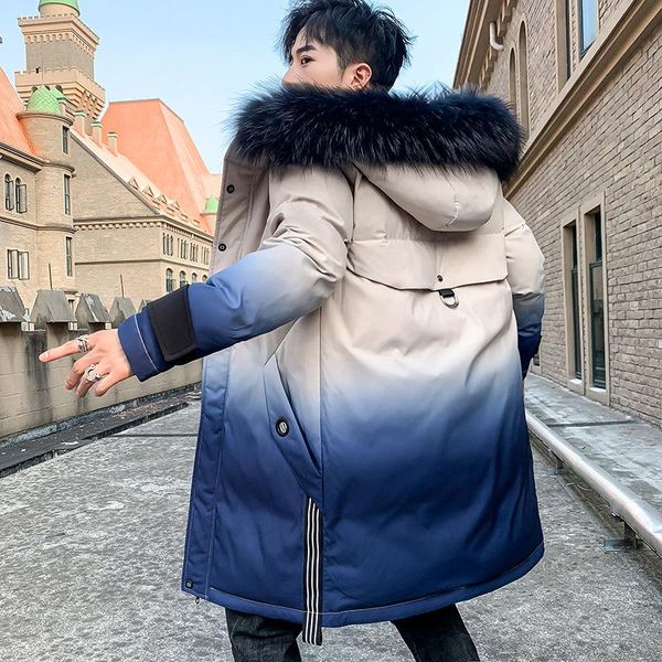 men's down & parkas padded clothes winter 2021 thickened coat medium length hooded cotton jacket for men, Black
men's down & parkas padded clothes winter 2021 thickened coat medium length hooded cotton jacket for men, Black