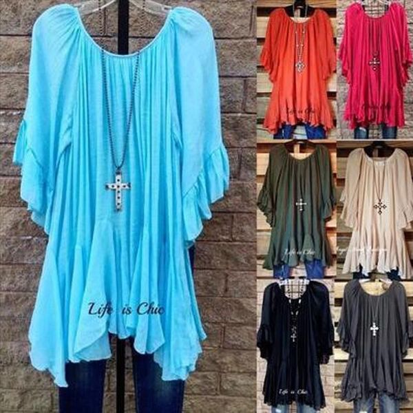 ruffle long t shirts women fashion summer solid color o neck pleated asymmetrical tshirts female tee plus size s 5xl, White
ruffle long t shirts women fashion summer solid color o neck pleated asymmetrical tshirts female tee plus size s 5xl, White