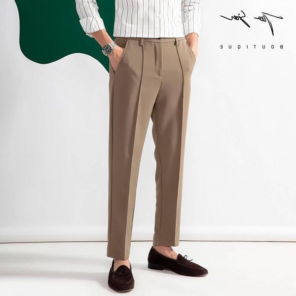 men business casual pants trend pantalon de vestir hombre elastic waist autumn british sagging men social trousers1, White;black
men business casual pants trend pantalon de vestir hombre elastic waist autumn british sagging men social trousers1, White;black