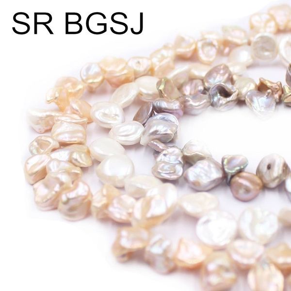 sr 10-12mm reborn baroque edsion natural freshwater pearl beads strand 14" t200507, White 
sr 10-12mm reborn baroque edsion natural freshwater pearl beads strand 14" t200507, White