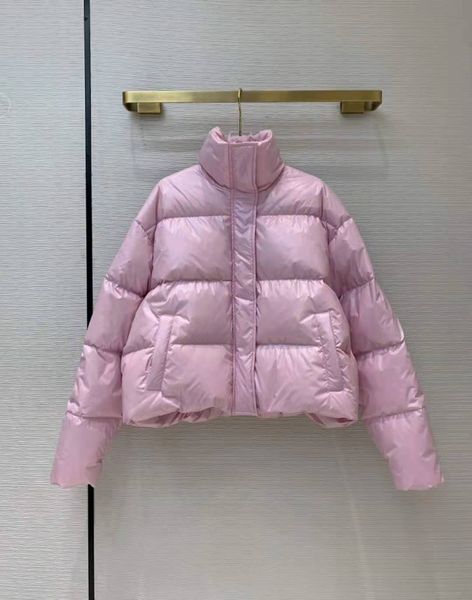 european popular logo new autumn and winter bright flour color short bread down jacket coat, Black
european popular logo new autumn and winter bright flour color short bread down jacket coat, Black
