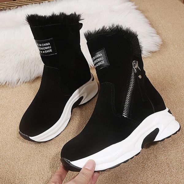 new zipper snow boots for women 2020 winter suede platform ankle boots ladies casual warm plush woman winter bota mujer, Black
new zipper snow boots for women 2020 winter suede platform ankle boots ladies casual warm plush woman winter bota mujer, Black