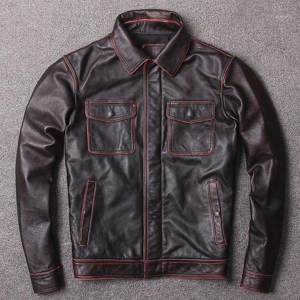 brand new cowhide clothing,men's 100% genuine leather jackets,fashion vintage biker jacket.cool safari style coat1, Black
brand new cowhide clothing,men's 100% genuine leather jackets,fashion vintage biker jacket.cool safari style coat1, Black