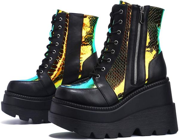 new fashion female platform increase boots classic wedges ankle boots women 2020 zipper booties botas mujer 35-43, Black
new fashion female platform increase boots classic wedges ankle boots women 2020 zipper booties botas mujer 35-43, Black