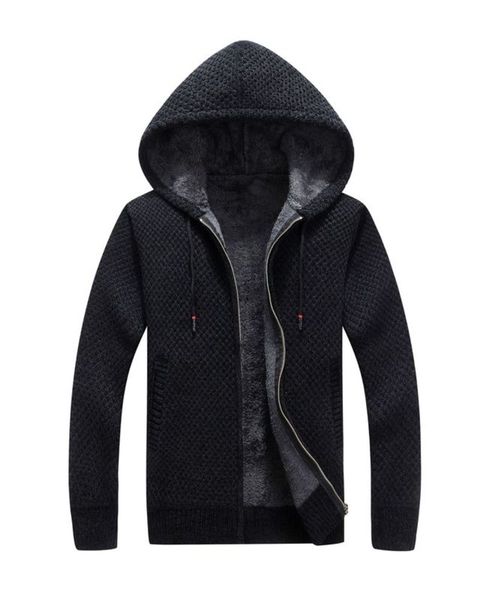 autumn and winter men's cardigan plush thickened hooded casual sweater on warm jacket, Black
autumn and winter men's cardigan plush thickened hooded casual sweater on warm jacket, Black