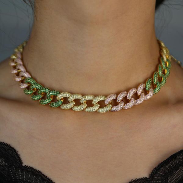 2020 fashion iced out miami link chain women heavy hip hop necklace rainbow rhinestone gothic cuban choker necklace jewelry, Silver
2020 fashion iced out miami link chain women heavy hip hop necklace rainbow rhinestone gothic cuban choker necklace jewelry, Silver