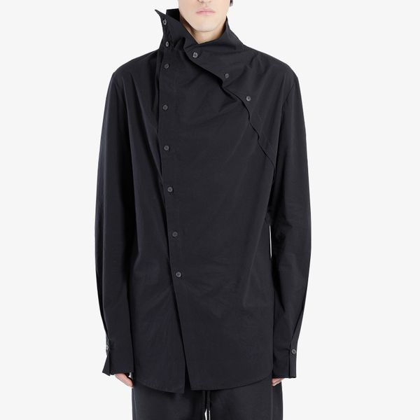 2020 blouses double-breasted men's irregularly high-collar sleeves long-sleeved designer njxz, White;black
2020 blouses double-breasted men's irregularly high-collar sleeves long-sleeved designer njxz, White;black