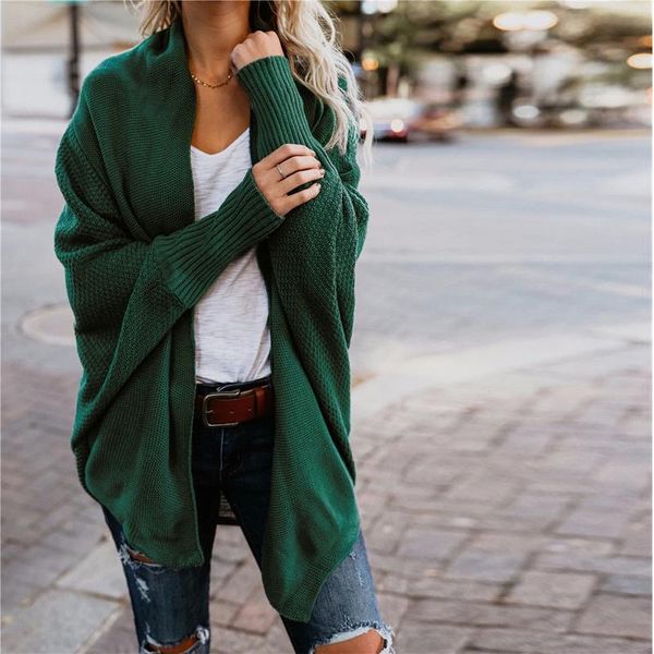 2020 european and american women's bat-sleeve sweater cardigan sweater in large size, White;black
2020 european and american women's bat-sleeve sweater cardigan sweater in large size, White;black