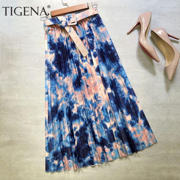 tigena beautiful colorful print long pleated skirt women 2020 korean a line belt elastic high waist skirt female green pink, Black
tigena beautiful colorful print long pleated skirt women 2020 korean a line belt elastic high waist skirt female green pink, Black