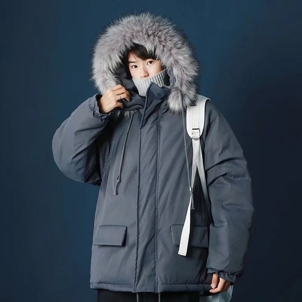 winter coat, men's trendy brand thiened cotton padded hong kong style down bread short jaet, ruffian, Black
winter coat, men's trendy brand thiened cotton padded hong kong style down bread short jaet, ruffian, Black