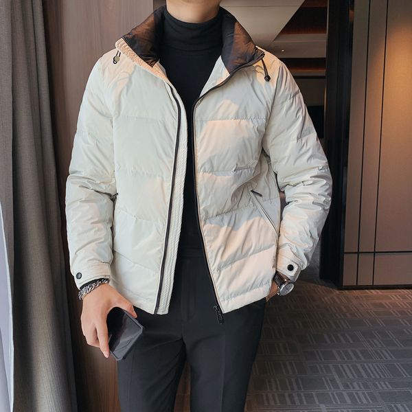 men's down jacket winter thick warm parkas fashion casual stand-up collar grey duck down jackets outdoor overcoat mens clothing q1209, Black
men's down jacket winter thick warm parkas fashion casual stand-up collar grey duck down jackets outdoor overcoat mens clothing q1209, Black
