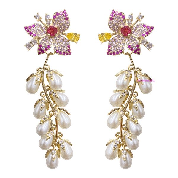 merry christmas to you flower pearl tassel earrings earrings french romantic long 925 silver needle micro-inlaid colored zirconium two wear
merry christmas to you flower pearl tassel earrings earrings french romantic long 925 silver needle micro-inlaid colored zirconium two wear