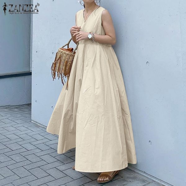 stylish summer maxi dress women's solid sundress zanzea 2020 casuanl sleeveless tank vestidos female sarafans robe oversized 5xl y0118, Black;gray
stylish summer maxi dress women's solid sundress zanzea 2020 casuanl sleeveless tank vestidos female sarafans robe oversized 5xl y0118, Black;gray