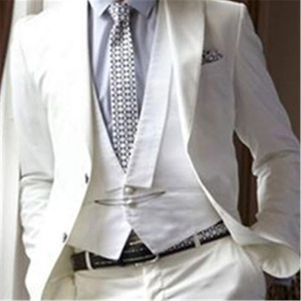 new ivory suits for men 3 pieces(jacket+pants+vest+tie) slim fit beach wedding costume homme groom tuxedo tailor blazer 261, White;black
new ivory suits for men 3 pieces(jacket+pants+vest+tie) slim fit beach wedding costume homme groom tuxedo tailor blazer 261, White;black