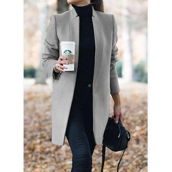 women's jackets fashion women winter warm office lady woolen coat solid color long sleeve cardigan slim ladies coats basic wear, Black;brown
women's jackets fashion women winter warm office lady woolen coat solid color long sleeve cardigan slim ladies coats basic wear, Black;brown