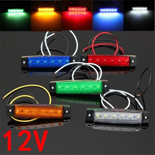 1piece brand new dc 12v 6 smd led car bus truck trailer lorry side marker indicator light side lamp car marker lights 5 colors
1piece brand new dc 12v 6 smd led car bus truck trailer lorry side marker indicator light side lamp car marker lights 5 colors