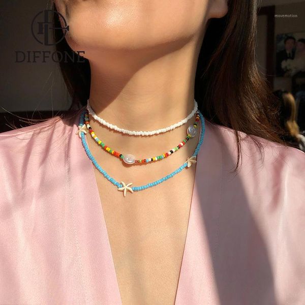 diffone 2020 fashion women necklace cute starfish summer jewelry choker necklace for girl 4mm seed beads pendant gift1, Golden;silver
diffone 2020 fashion women necklace cute starfish summer jewelry choker necklace for girl 4mm seed beads pendant gift1, Golden;silver
