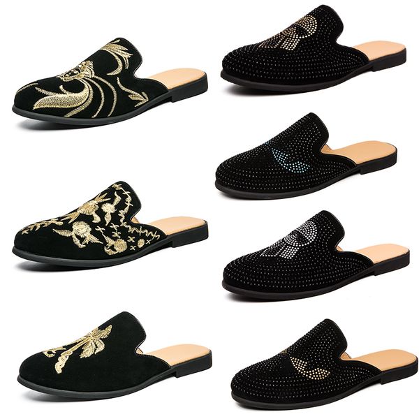 luxury designer mens slippers rhinestones embroidered half-wrapped loafers flats mules casual shoes black slip-on shoes outside indoor slide
luxury designer mens slippers rhinestones embroidered half-wrapped loafers flats mules casual shoes black slip-on shoes outside indoor slide