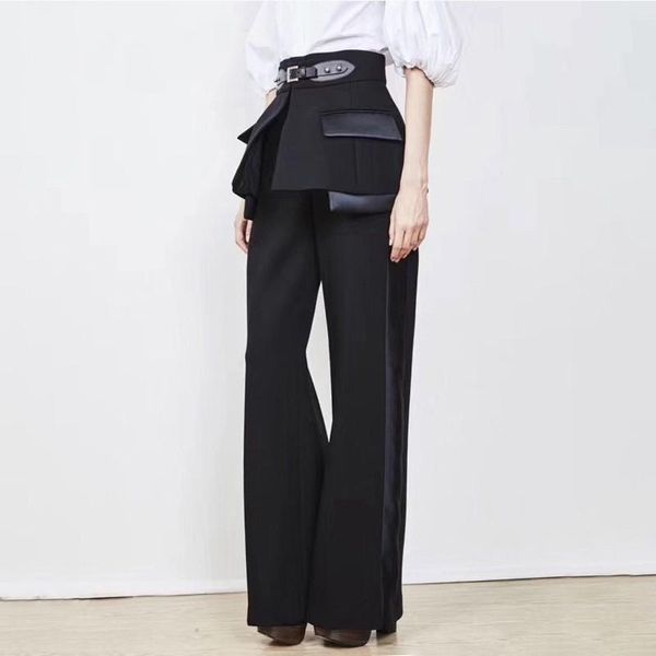 women wide leg pants high waist autumn winter high street pants trousers women, Black;white
women wide leg pants high waist autumn winter high street pants trousers women, Black;white