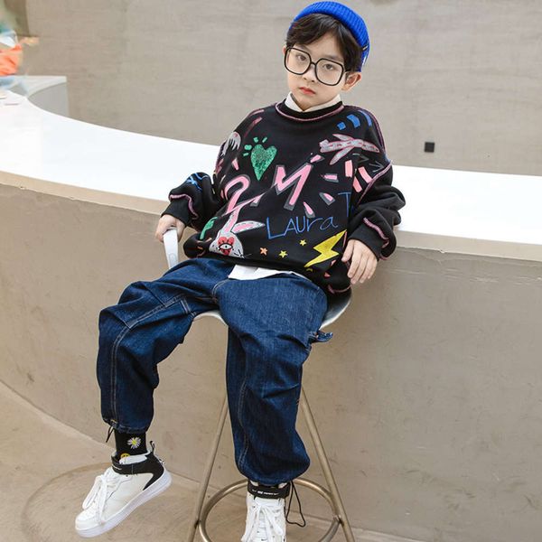 sweater 2020 new plush foreign sle autumn and winter handsome et fashion wear children's bottom, Black
sweater 2020 new plush foreign sle autumn and winter handsome et fashion wear children's bottom, Black