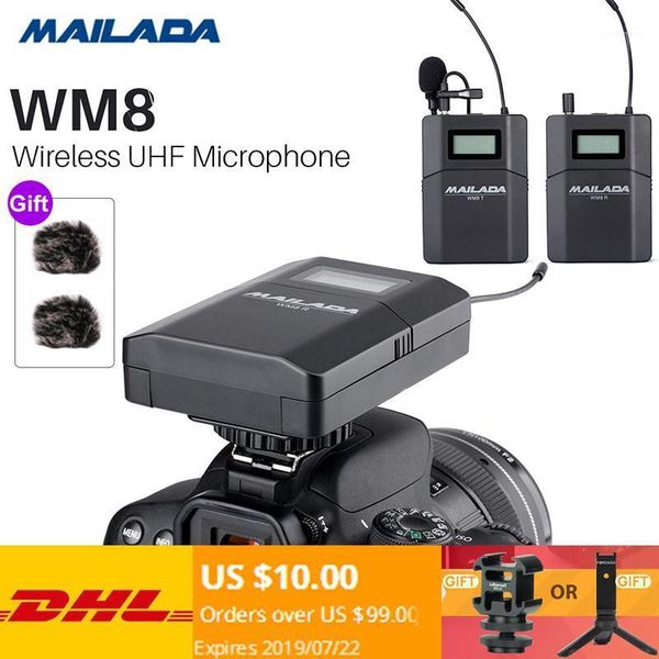 mailada wm8 wireless uhf dslr camera microphone system on camera lavalier lapel mic receiver transmitter pk comica rode1
mailada wm8 wireless uhf dslr camera microphone system on camera lavalier lapel mic receiver transmitter pk comica rode1
