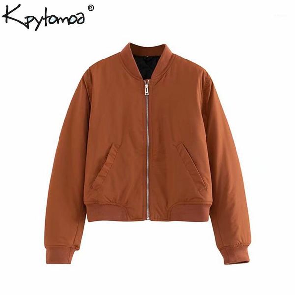 vintage stylish basic loose bomber jacket women padded coat 2020 fashion long sleeve zipper warm ladies outerwear chic 1, Black;brown
vintage stylish basic loose bomber jacket women padded coat 2020 fashion long sleeve zipper warm ladies outerwear chic 1, Black;brown