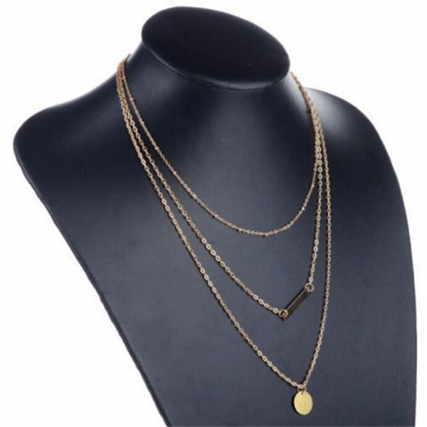 3 layer long pendant necklace choker statement chain necklaces for women fashion bib pendant chain jewelry, Silver
3 layer long pendant necklace choker statement chain necklaces for women fashion bib pendant chain jewelry, Silver