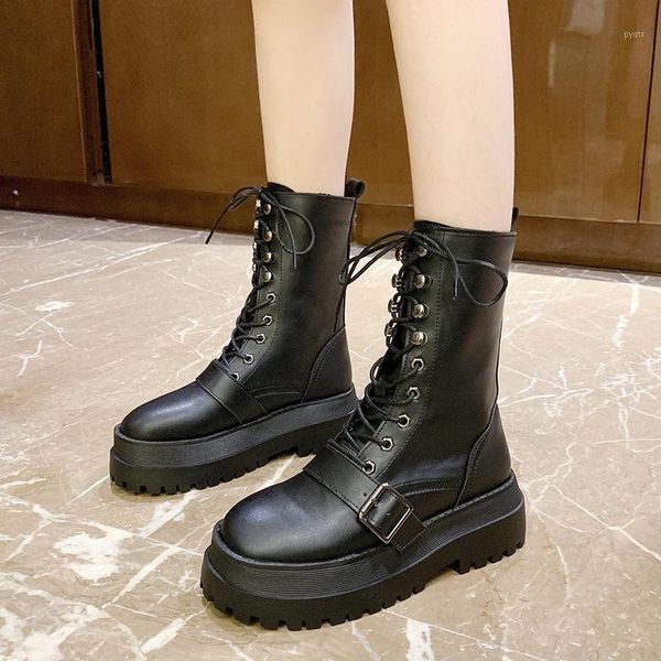 autumn winter lace up motorcycle botas nice chunky platform boots women fashion buckle thick sole pu leather ankle boots1, Black
autumn winter lace up motorcycle botas nice chunky platform boots women fashion buckle thick sole pu leather ankle boots1, Black