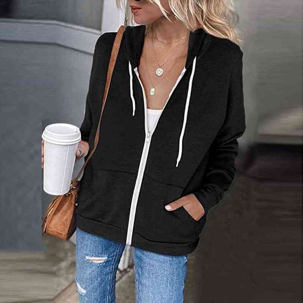 zipper cascual sweashirt hooded long sleeve drawsting pockets pullover plus size lightweight v-neck hoodies women, Black
zipper cascual sweashirt hooded long sleeve drawsting pockets pullover plus size lightweight v-neck hoodies women, Black