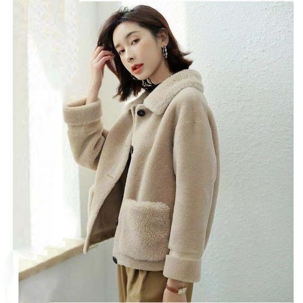 women's fur & faux granular cashmere coat composite all-in-one short lamb winter, Black
women's fur & faux granular cashmere coat composite all-in-one short lamb winter, Black