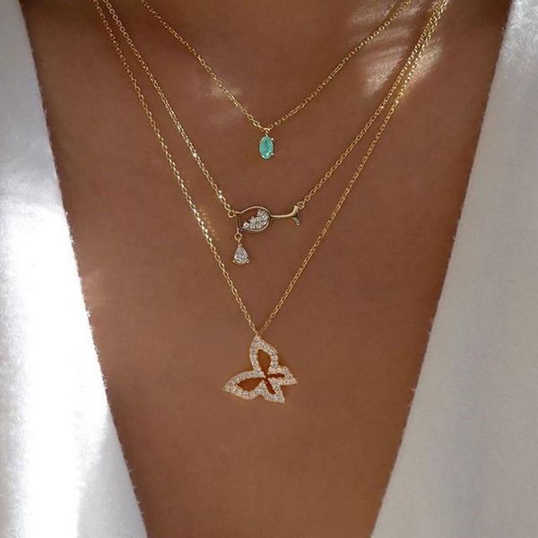 chokers 3 pcs/set fashion crystal butterfly wine glass pendant necklace for women gold chain clavicle jewelry gifts, Golden;silver
chokers 3 pcs/set fashion crystal butterfly wine glass pendant necklace for women gold chain clavicle jewelry gifts, Golden;silver