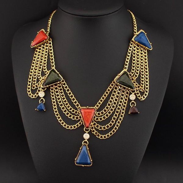 uken vintage gold chain triangle resin beads pendant necklace for women statement choker necklace fashion jewelry n2706, Silver
uken vintage gold chain triangle resin beads pendant necklace for women statement choker necklace fashion jewelry n2706, Silver