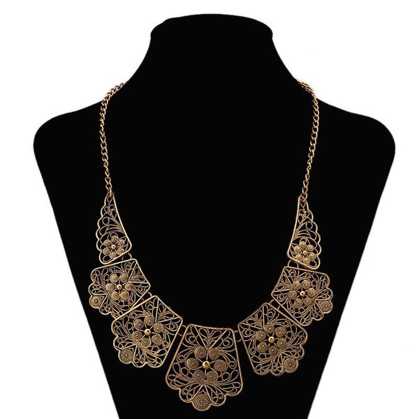 lzhlq ethnic carving flower geometric necklaces vintage metal hollow brand maxi necklace fashion women chain jewelry accessories, Silver
lzhlq ethnic carving flower geometric necklaces vintage metal hollow brand maxi necklace fashion women chain jewelry accessories, Silver