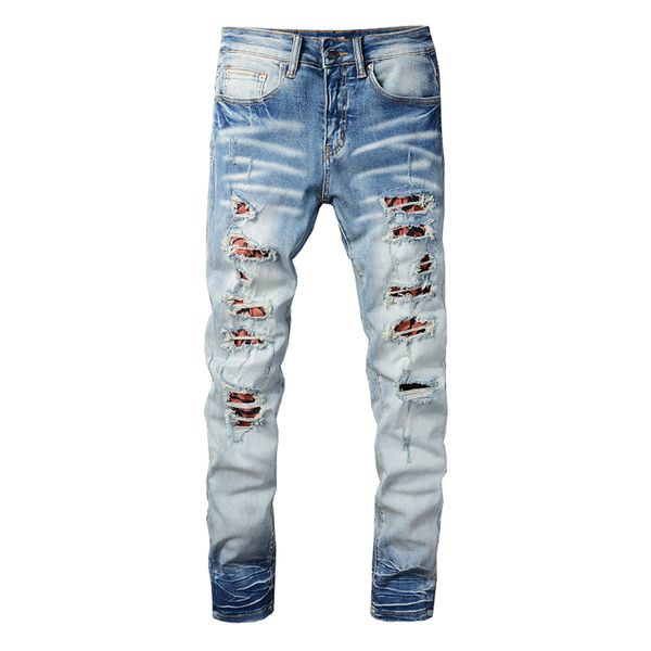 men slim fit jeans patch hole light blue men's denim pants jean casual trousers big size 28-40
men slim fit jeans patch hole light blue men's denim pants jean casual trousers big size 28-40
