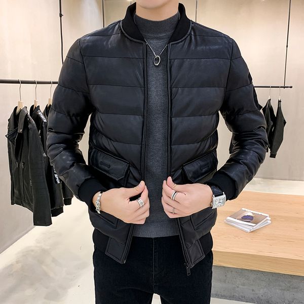 casaco de masculino inverno 2020 novo para baixo jaqueta estilo coreano bonito grosso acolchoado couro chaqueta, Black
casaco de masculino inverno 2020 novo para baixo jaqueta estilo coreano bonito grosso acolchoado couro chaqueta, Black
