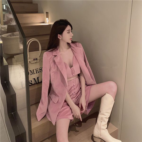 2021 Female Autumn 3 Piece Defines Vintage Jacket Shirt Define New Fashion Suit Shorts Chic Two Matching Sets Pieces LZE2, Gray
2021 Female Autumn 3 Piece Defines Vintage Jacket Shirt Define New Fashion Suit Shorts Chic Two Matching Sets Pieces LZE2, Gray