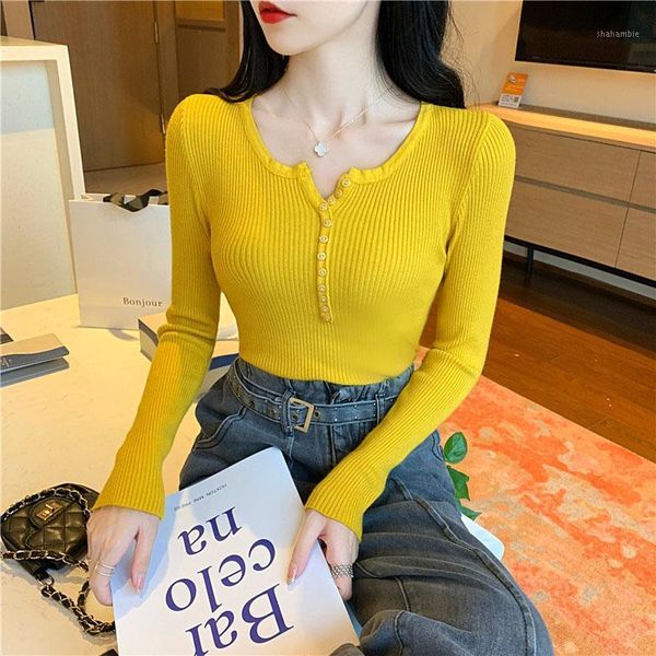 six colors skinny women's sweeaters 2020 fashion single breasted office lady slim v-neck sweater long sleeve bottoming 1, White;black
six colors skinny women's sweeaters 2020 fashion single breasted office lady slim v-neck sweater long sleeve bottoming 1, White;black