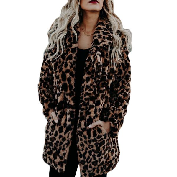 2021 new plus size coat women autumn winter korean leopard imitation fur woolen women's warm padded wool coats e045, Black
2021 new plus size coat women autumn winter korean leopard imitation fur woolen women's warm padded wool coats e045, Black